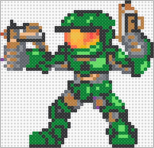 Armed Master Chief - tan,gray,green