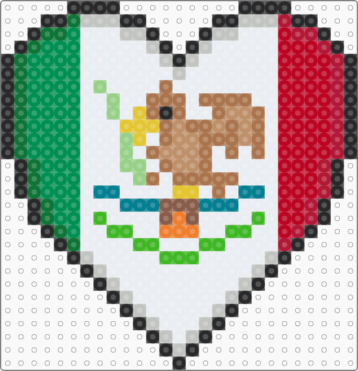 Heart of Mexico - white,green,red,tan