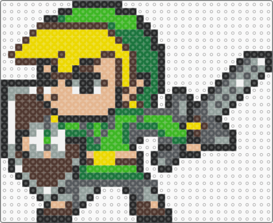 Link - green,brown,gray