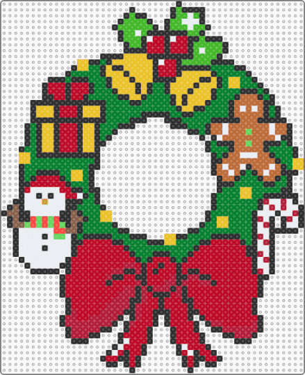 Christmas Wreath - red,green