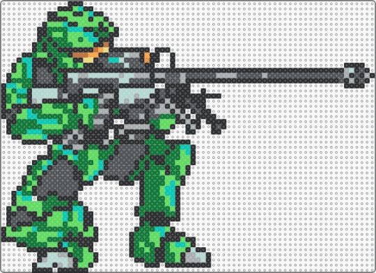Master Chief with SRS99 - master chief,halo,black,purple,teal,green