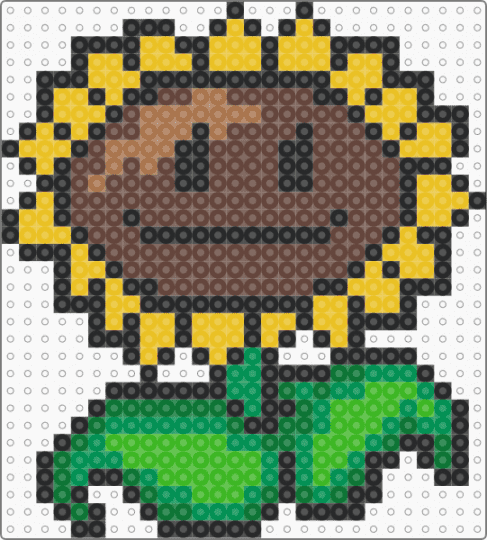 Sunflower - brown,yellow,green