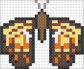 silly moth - brown,yellow