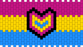 pan flag heart!! - pink,light blue