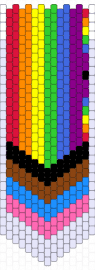 pride flag tie pattern!! it was uneven:( - pink,red,green