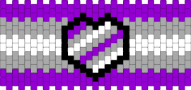 gray ace heart cuff!!!❤ - purple,beige