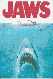 Jaws - red,light blue,teal