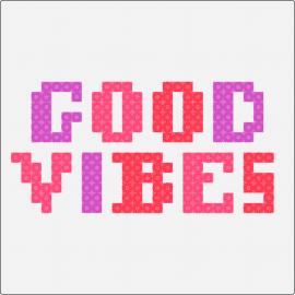 good vibes - pink,light blue,beige