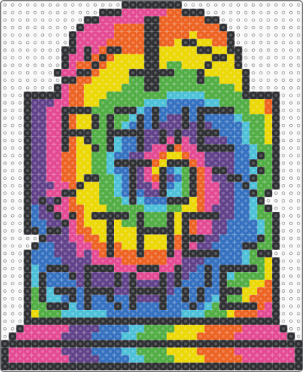 Rave to the Grave tie dye - green,orange,purple,colorful