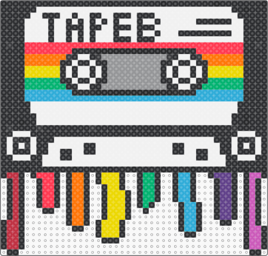 Melting Tape B - black,white,red,gray,light blue,colorful
