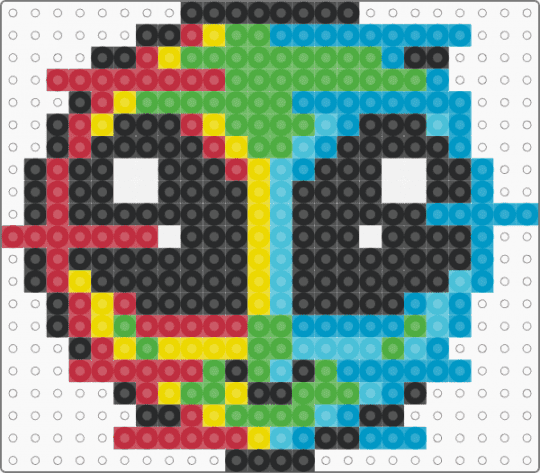 Glitch Alien - red,green,light blue