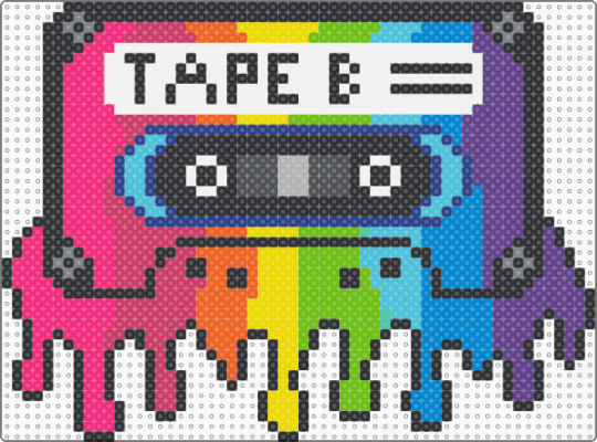 Tape B melting cassette - blue, green, pink, purple
