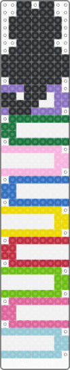 Black Cat Bookmark - white,blue,green,pink
