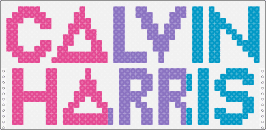 Calvin Harris - white,pink,blue