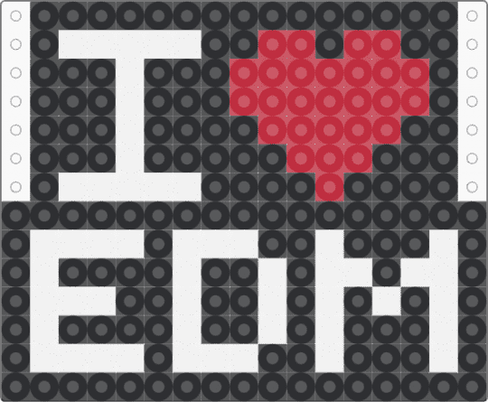 I love EDM - black,white,red
