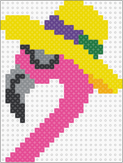 Mardi Gras flamingo - pink, yellow