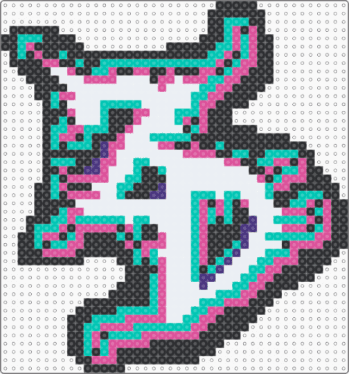 Remixed Zeds Dead - teal,pink