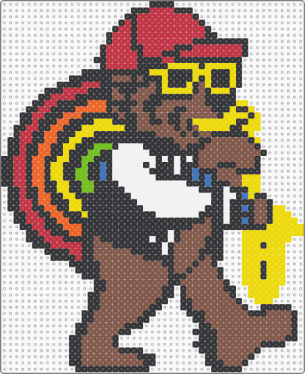 Griz Bear - black,yellow,red,tan