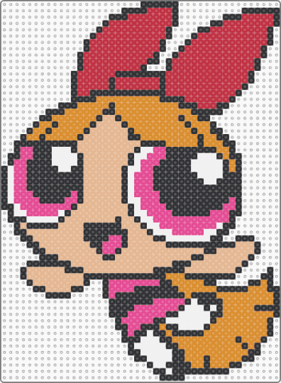 PPG - Blossom - beige, orange, powerpuff girls, red