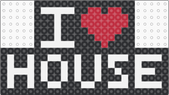 I Love House - black,white,red