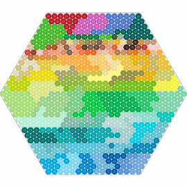 Rainbow pallet - green,orange,light blue,colorful