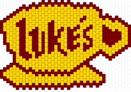 Lukes diner sign - brown,yellow