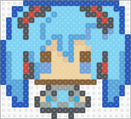 Miku Charm┆꒰ 🫐 ꒱ - blue,light blue,gray