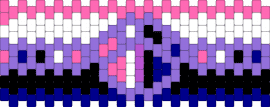 Paw genderfluid bracelet - purple,pink,bracelet,genderfluid,paw