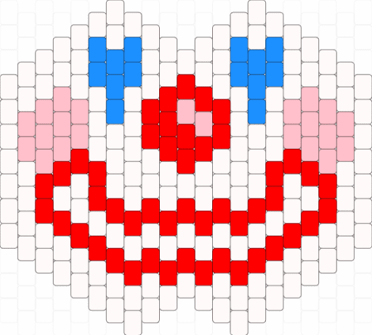 🤡 Clown mask 🤡 - red, white