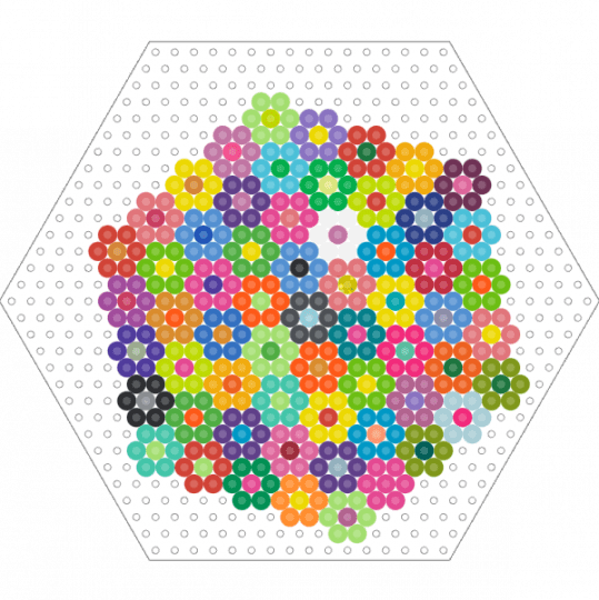 Flower hex - red,orange,green,colorful