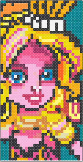 Monster High Freak du Chic Gooliope Jellington - orange,yellow,pink,teal,monster high,doll,perler