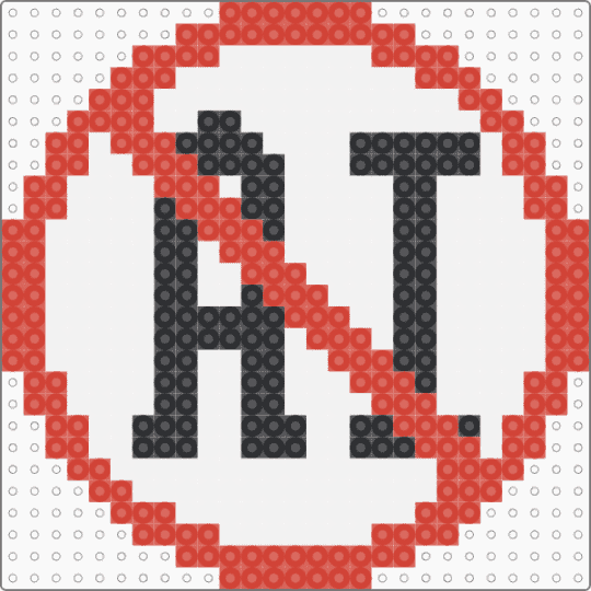🚫🤖ANTI AI 🤖🚫 - ai, anti ai, red, white