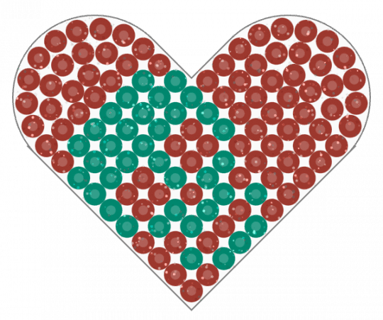 💀 ❤️ Skull heart ❤️ 💀 - heart, red, skull, teal