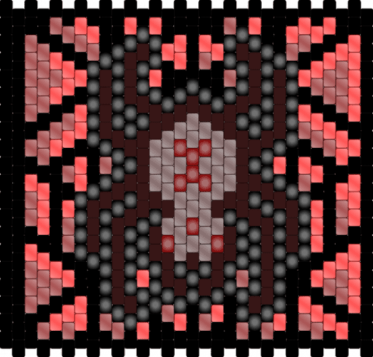 Spider stained glass - brown,red