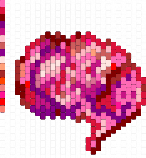 🧠 Anatomical brain 🧠 - pink, red