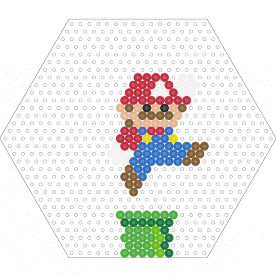Mario :) 2 - green,tan,blue,red