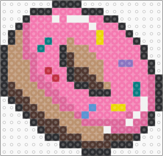 Donut - brown,beige,pink