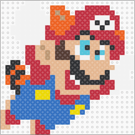 Mario 3 - beige,red,blue