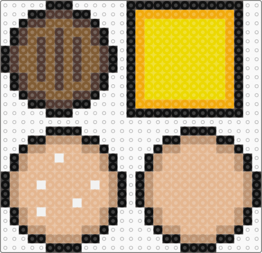 Burger Coasters - beige,yellow