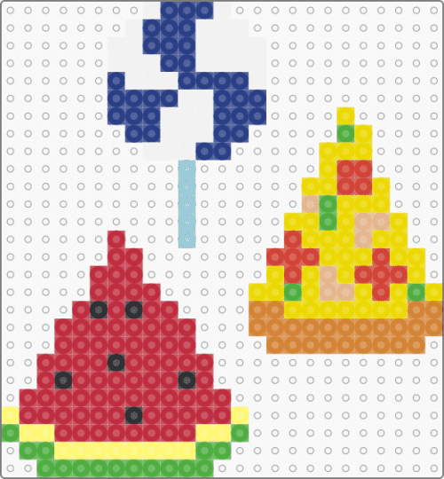 Food - yellow,red,blue