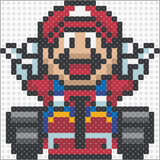 SNES Super Mario Kart: Mario - black,red,beige