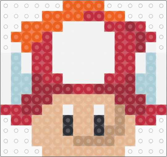 Mushroom Deluxe - beige,red