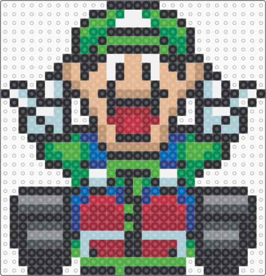 SNES Super Mario Kart: Luigi - black,green,red,beige