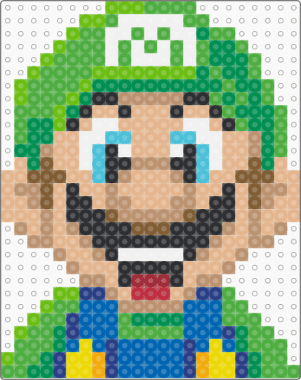 Green Mario Deluxe - green,blue,beige