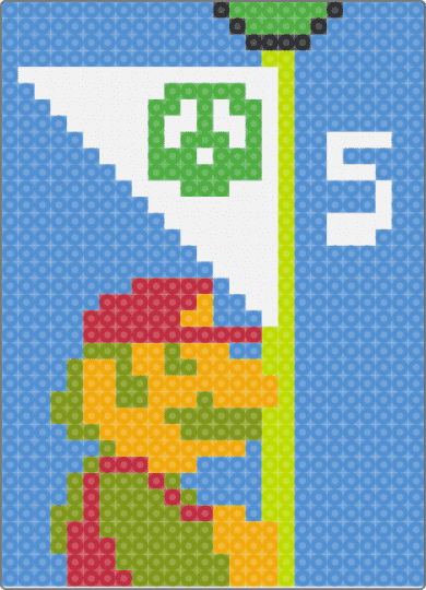Mario Portrait 2 - light blue