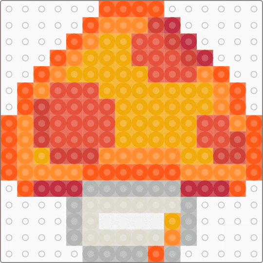 mushroom pixel  art mario - orange