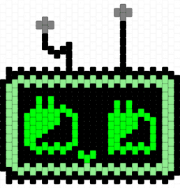 vee !! - vee,dandys world,charm,head,cute,gaming,video game,black,teal,green,dandysworld