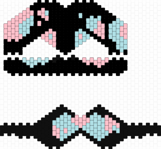 Mask - black,pink,light blue