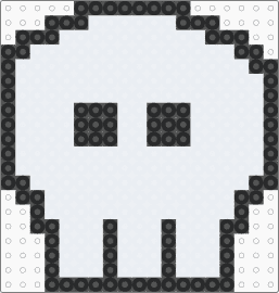 Mini skull perler - white,black