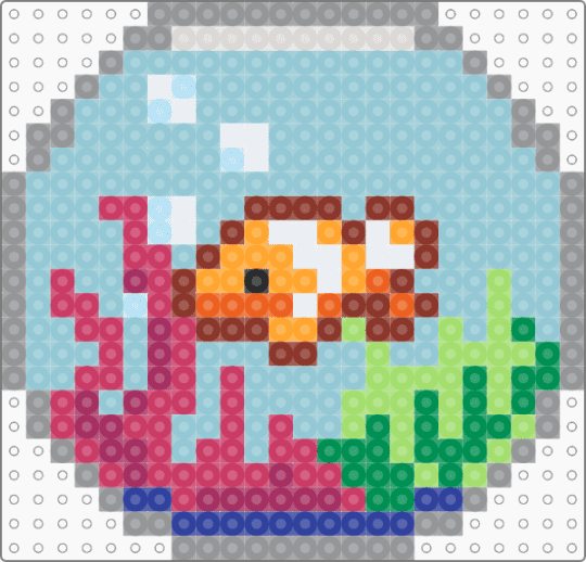 FISHBOWL - gray,pink,green,light blue